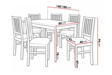 Patrickswell Spisegruppe - Møbler - Bord - Spisegruppe