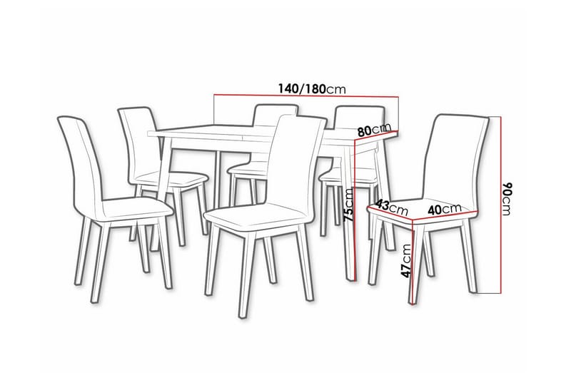 Patrickswell Spisegruppe - Møbler - Bord - Spisegruppe
