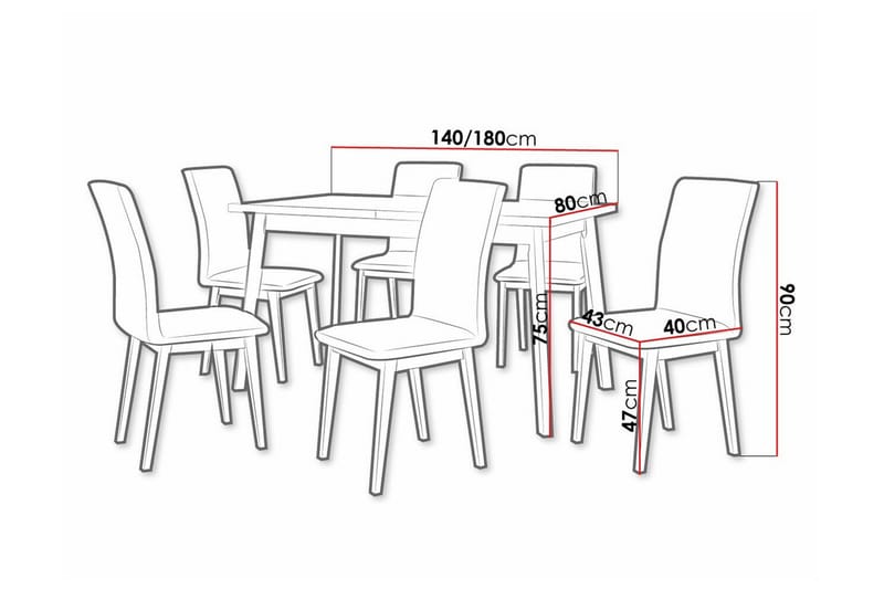 Patrickswell Spisegruppe - Møbler - Bord - Spisegruppe