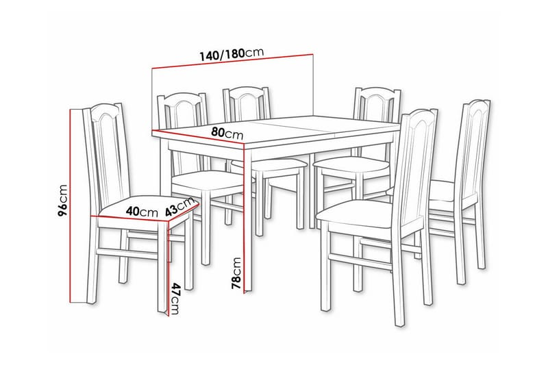 Patrickswell Spisegruppe - Møbler - Bord - Spisegruppe