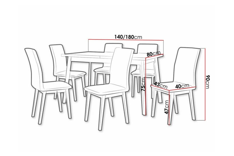 Patrickswell Spisegruppe - Møbler - Bord - Spisegruppe