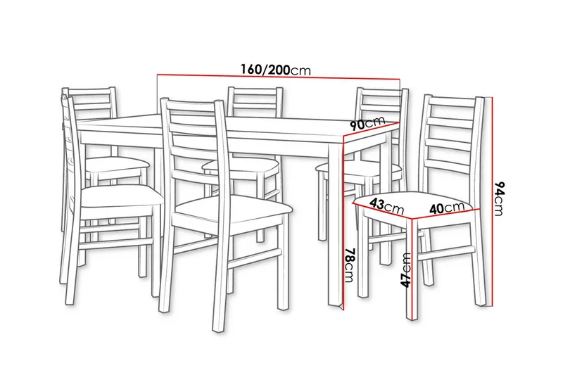 Patrickswell Spisegruppe - Møbler - Bord - Spisegruppe