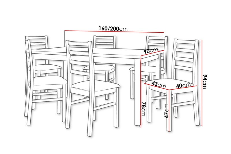 Patrickswell Spisegruppe - Møbler - Bord - Spisegruppe