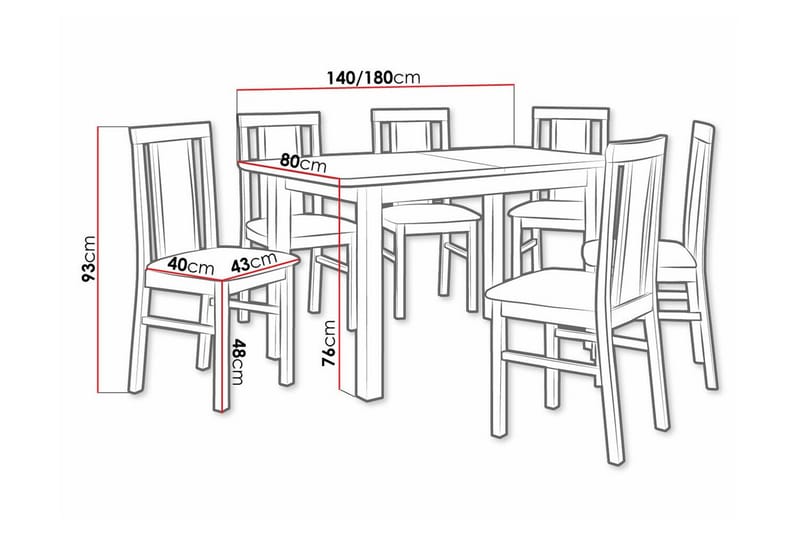 Patrickswell Spisegruppe - Møbler - Bord - Spisegruppe