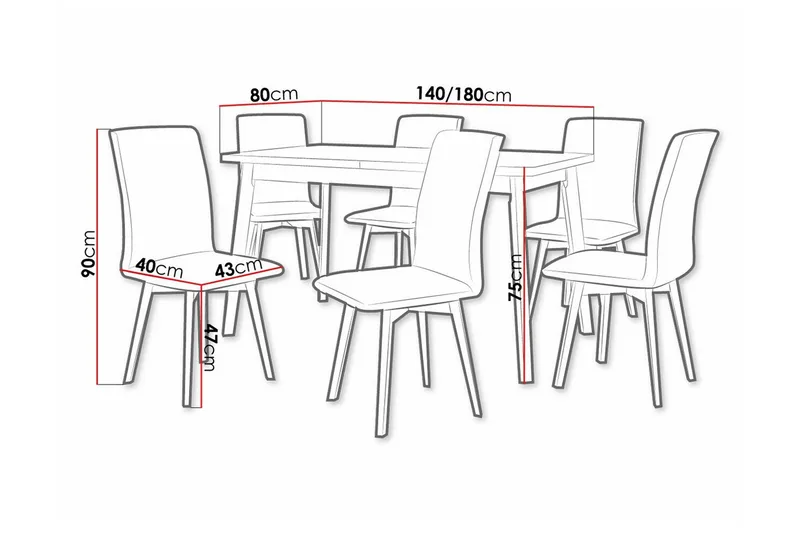 Patrickswell Spisegruppe - Møbler - Bord - Spisegruppe