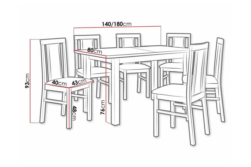 Patrickswell Spisegruppe - Møbler - Bord - Spisegruppe