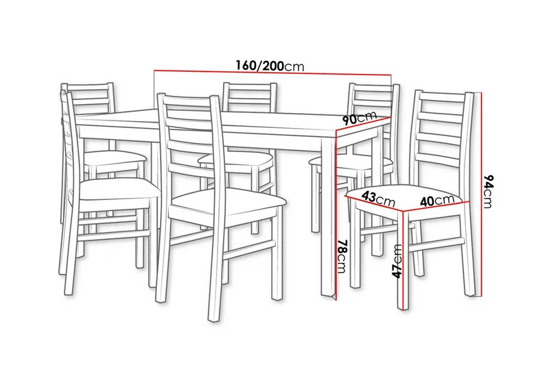 Patrickswell Spisegruppe - Møbler - Bord - Spisegruppe