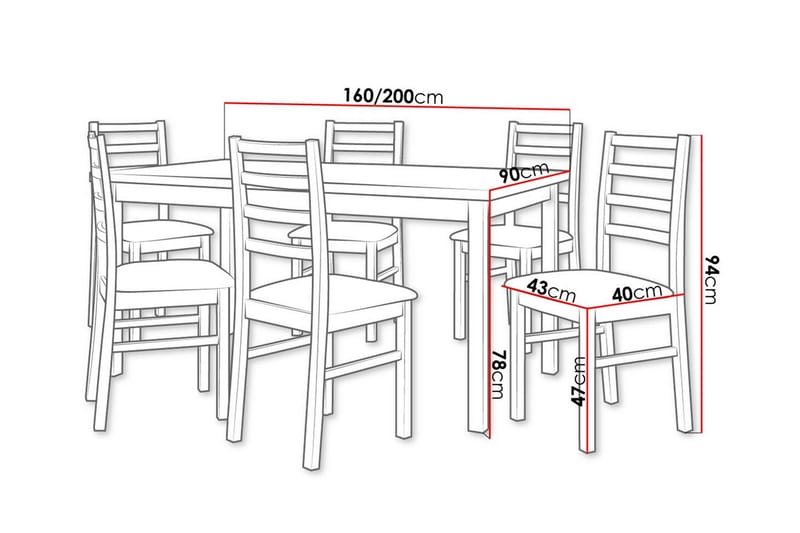 Patrickswell Spisegruppe - Møbler - Bord - Spisegruppe