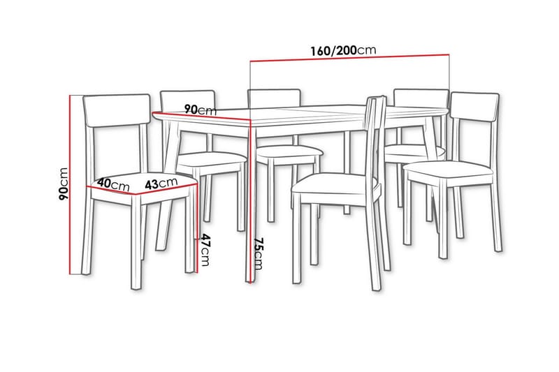 Patrickswell Spisegruppe - Møbler - Bord - Spisegruppe