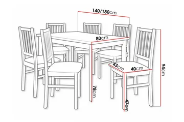 Patrickswell Spisegruppe - Møbler - Bord - Spisegruppe