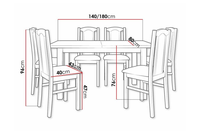 Patrickswell Spisegruppe - Møbler - Bord - Spisegruppe