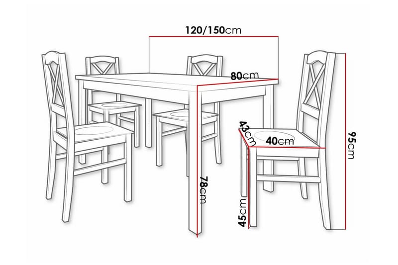 Patrickswell Spisegruppe - Møbler - Bord - Spisegruppe