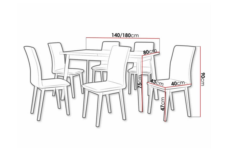 Patrickswell Spisegruppe - Møbler - Bord - Spisegruppe
