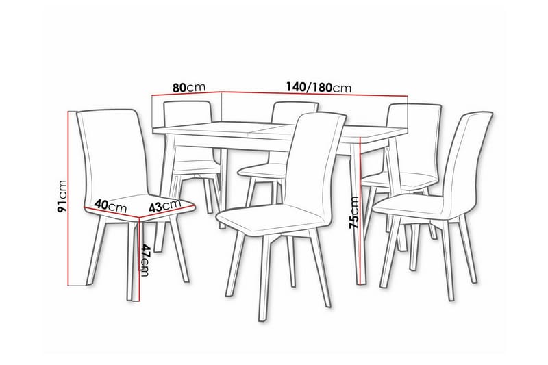 Patrickswell Spisegruppe - Møbler - Bord - Spisegruppe