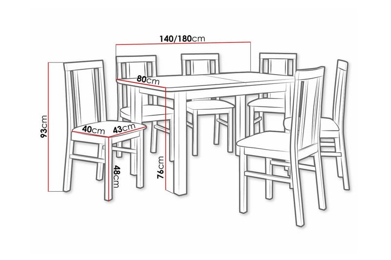 Patrickswell Spisegruppe - Møbler - Bord - Spisegruppe