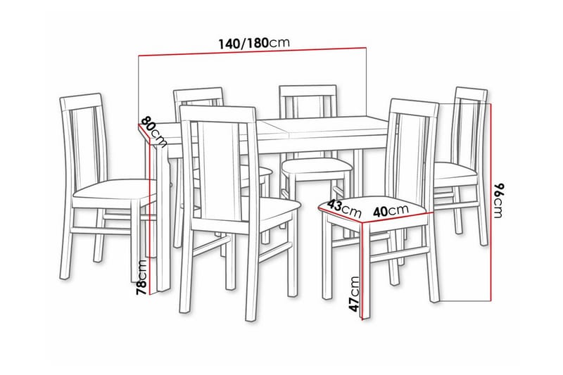 Patrickswell Spisegruppe - Møbler - Bord - Spisegruppe