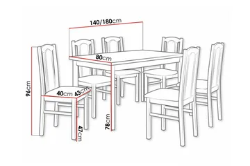 Patrickswell Spisegruppe - Møbler - Bord - Spisegruppe