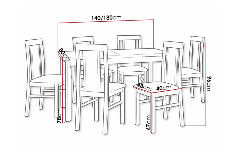 Patrickswell Spisegruppe - Møbler - Bord - Spisegruppe