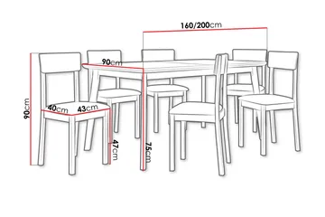 Patrickswell Spisegruppe - Møbler - Bord - Spisegruppe
