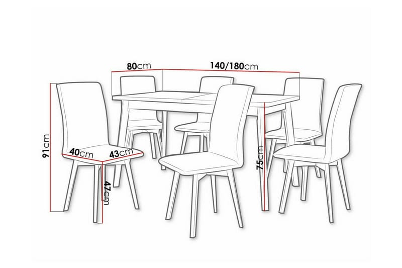 Patrickswell Spisegruppe - Møbler - Bord - Spisegruppe