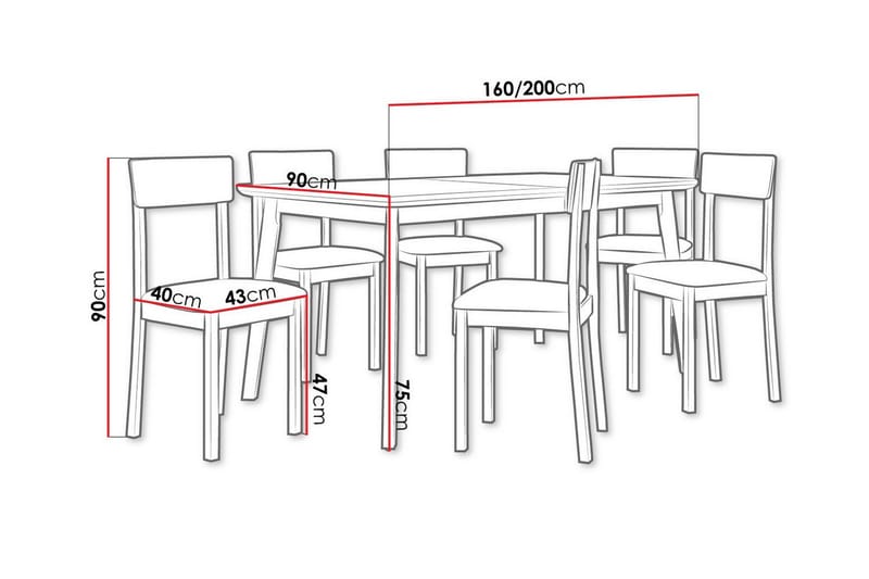 Patrickswell Spisegruppe - Møbler - Bord - Spisegruppe