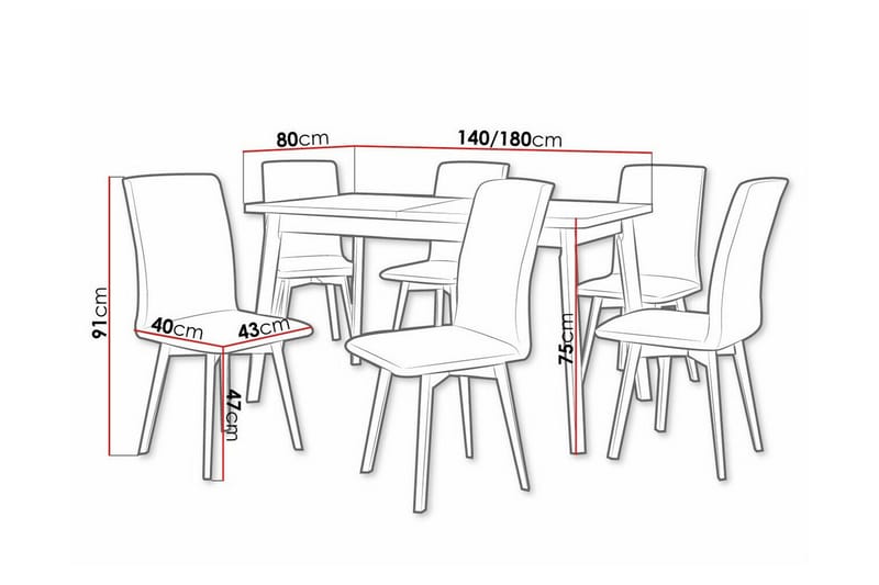 Patrickswell Spisegruppe - Møbler - Bord - Spisegruppe