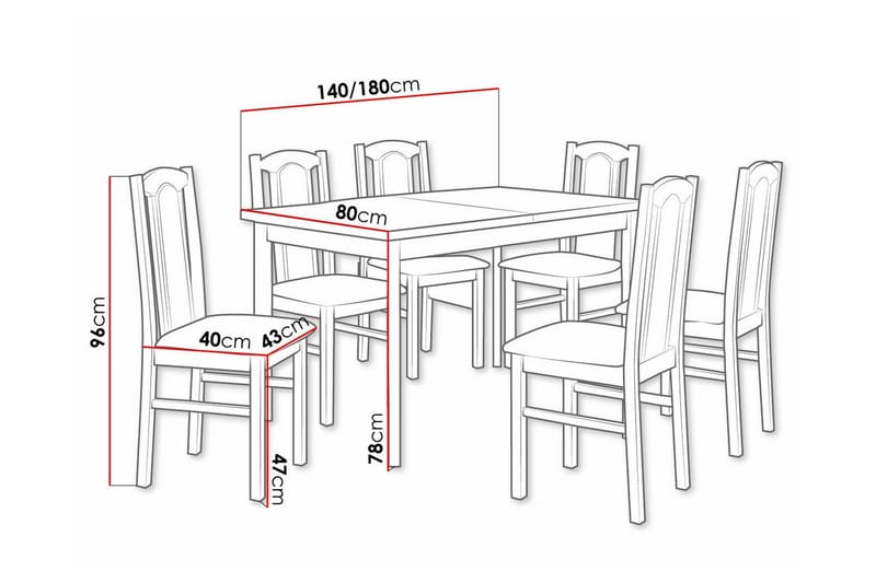 Patrickswell Spisegruppe - Møbler - Bord - Spisegruppe