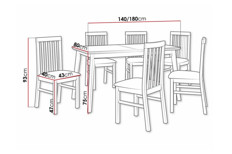 Patrickswell Spisegruppe - Møbler - Bord - Spisegruppe