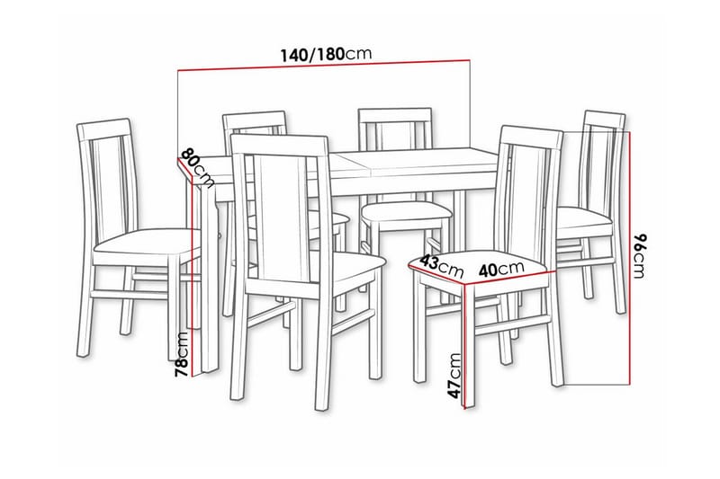 Patrickswell Spisegruppe - Møbler - Bord - Spisegruppe