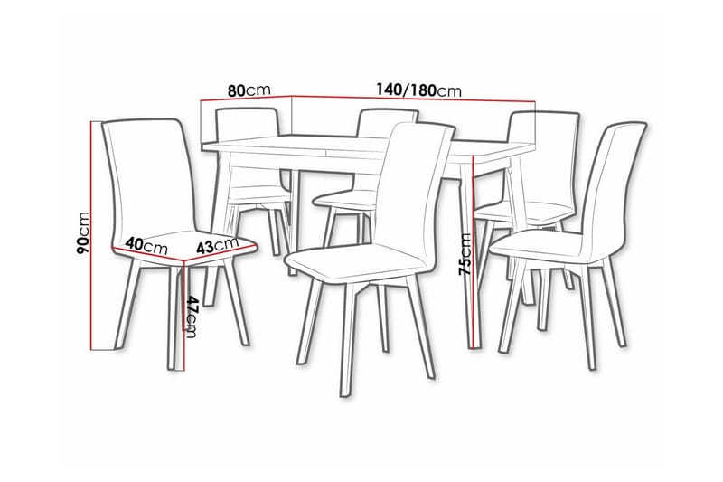 Patrickswell Spisegruppe - Møbler - Bord - Spisegruppe