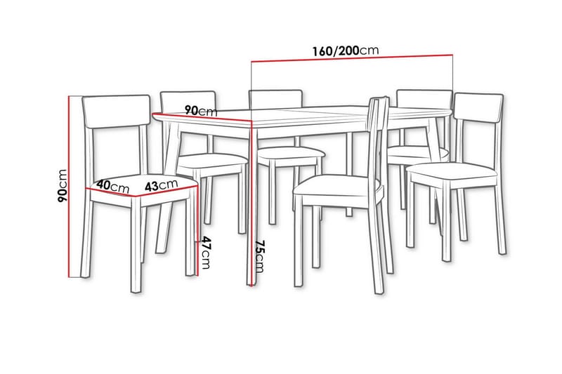 Patrickswell Spisegruppe - Møbler - Bord - Spisegruppe