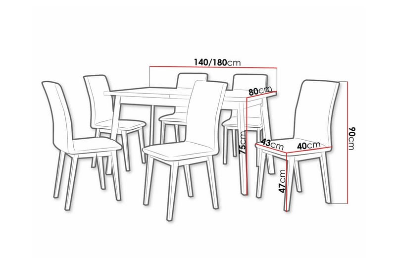 Patrickswell Spisegruppe - Møbler - Bord - Spisegruppe