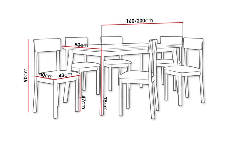Patrickswell Spisegruppe - Møbler - Bord - Spisegruppe