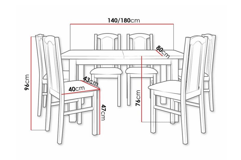 Patrickswell Spisegruppe - Møbler - Bord - Spisegruppe