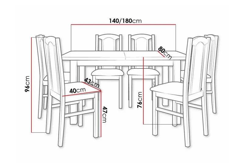 Patrickswell Spisegruppe - Møbler - Bord - Spisegruppe