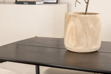 Pelle spisebord med 6 Fløyel Spisestol - Møbler - Bord - Spisegruppe