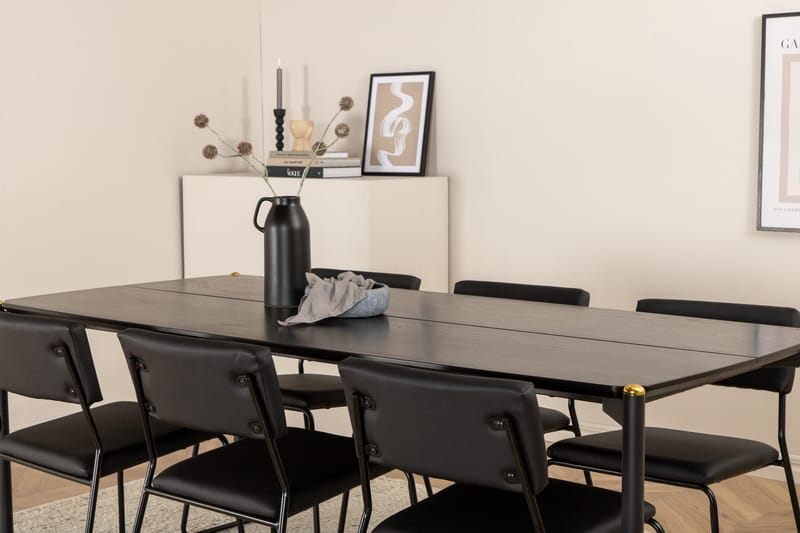 Pelle spisebord med 6 Kenth Spisestol - Møbler - Bord - Spisegruppe
