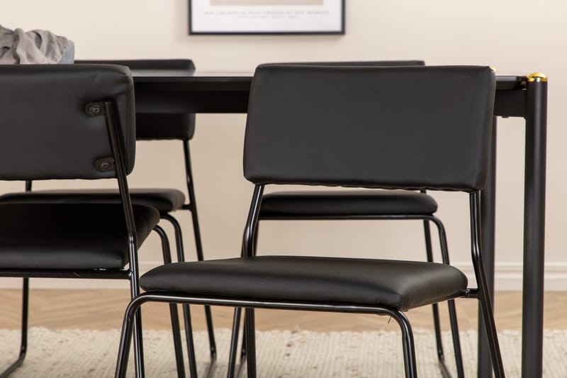 Pelle spisebord med 6 Kenth Spisestol - Møbler - Bord - Spisegruppe