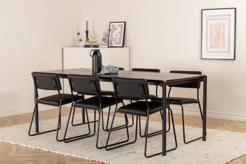 Pelle spisebord med 6 Kenth Spisestol - Møbler - Bord - Spisegruppe