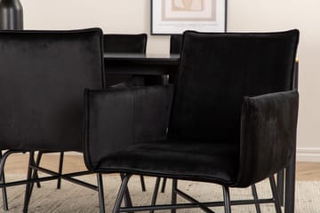 Pelle spisebord med 6 Pippi Spisestol - Møbler - Bord - Spisegruppe