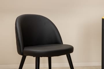 Pelle Spisegruppe 190 cm inkl. 6 Valera Stoler - Svart/Messing - Møbler - Bord - Spisegruppe