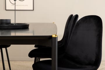 Pelle Spisegruppe 190 cm inkl. 6 Pontus Stoler - Svart - Møbler - Bord - Spisegruppe