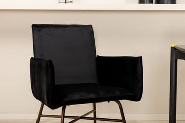 Pelle Spisegruppe 190 cm inkl. 6 Pipi Stoler - Svart/Kobber - Møbler - Bord - Spisegruppe