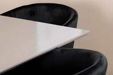 Penny Spisegruppe 190 cm inkl. 6 Berita Stoler - Grå/Svart - Møbler - Bord - Spisegruppe