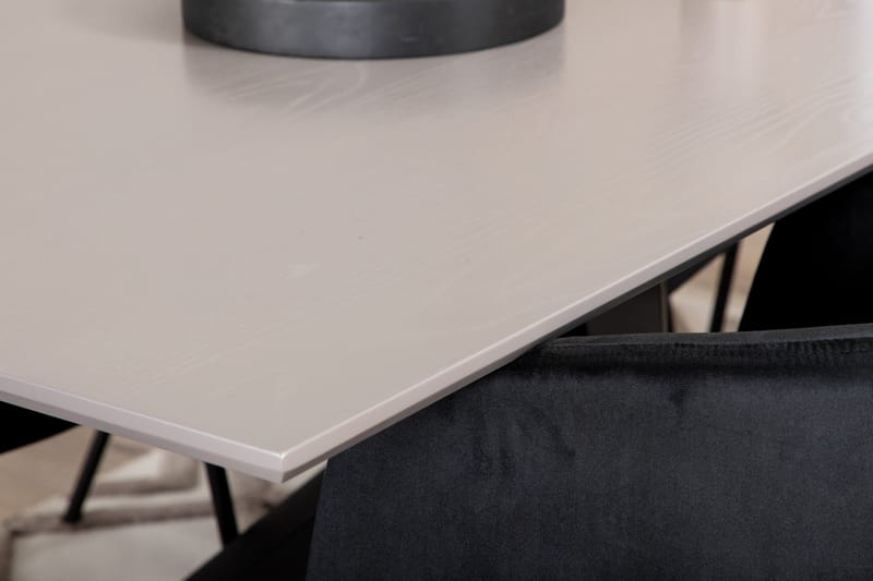 Penny Spisegruppe 190 cm inkl. 6 Berita Stoler - Grå/Svart - Møbler - Bord - Spisegruppe