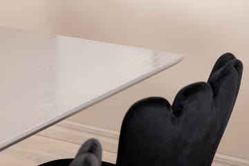 Penny Spisegruppe 190 cm inkl. 6 Limhamn Fløyelsstoler - Grå/Svart - Møbler - Bord - Spisegruppe