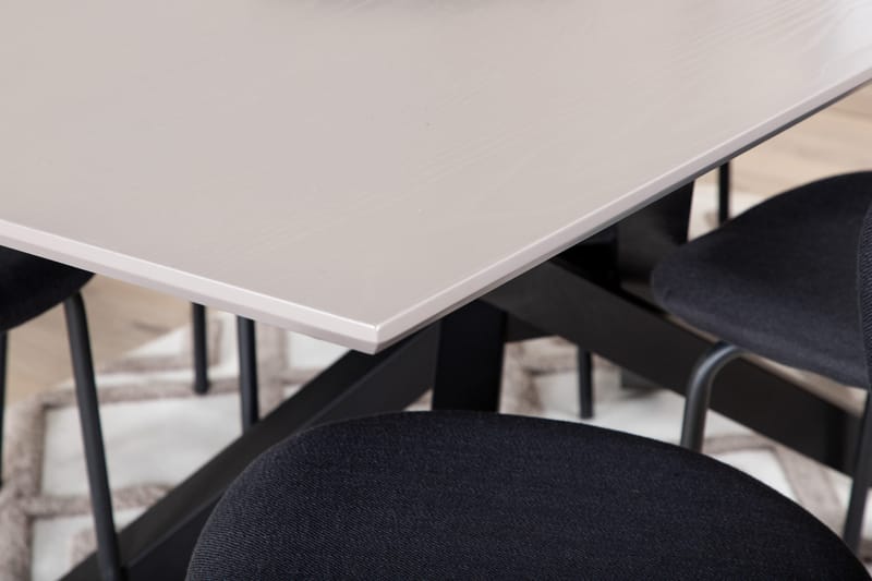 Penny Spisegruppe 190 cm inkl. 6 Moncoll Stoler - Grå/Svart - Møbler - Bord - Spisegruppe