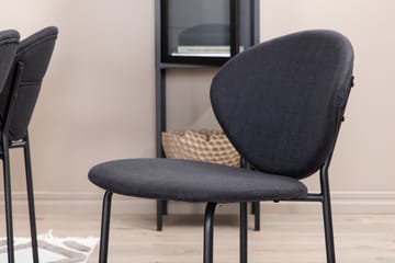 Penny Spisegruppe 190 cm inkl. 6 Moncoll Stoler - Grå/Svart - Møbler - Bord - Spisegruppe