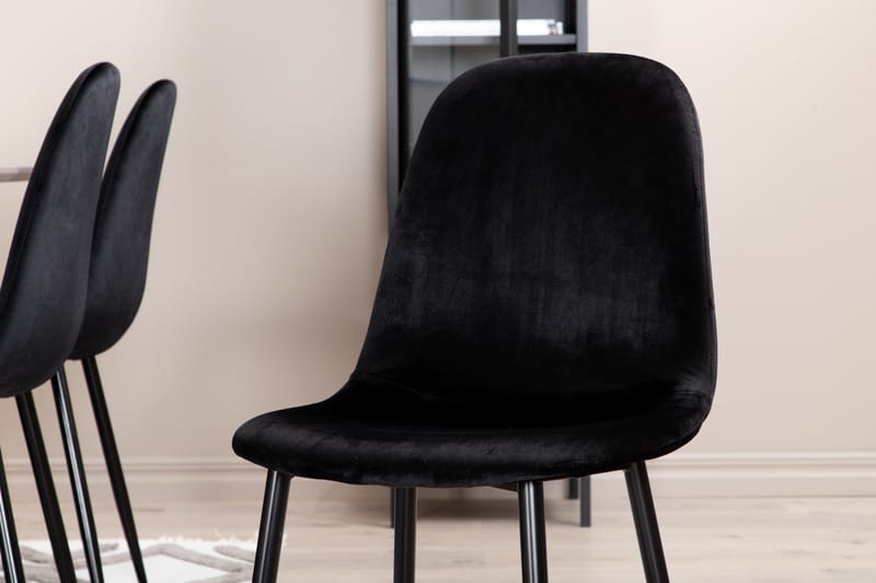 Penny Spisegruppe 190 cm inkl. 6 Pontus Stoler - Grå/Svart - Møbler - Bord - Spisegruppe