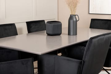 Penny Spisegruppe 190 cm inkl. 6 Pipi Stoler - Grå/Svart/Kobber - Møbler - Bord - Spisegruppe